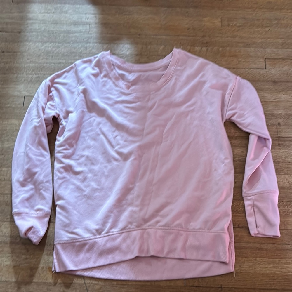 Pink Crew Neck Sweater with Casual Fit
